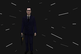 HL2 G-man in HL1 Siut