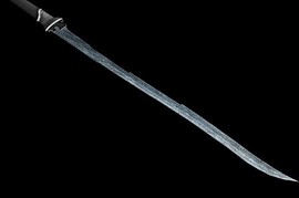 One Handed Damascus Sword