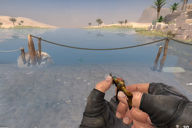 AK-47 mini dark gold and Paimon