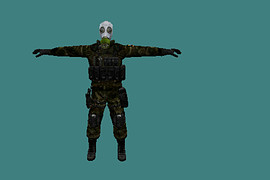 Gasmask soldier