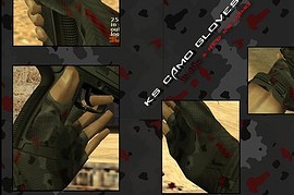 KS Black  Red Camo Gloves