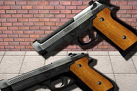 Brighter silver Wood grip