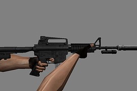 m4a1 with flashlight