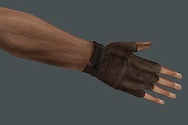 Kimono s Brown Leather Gloves -- CZ ed