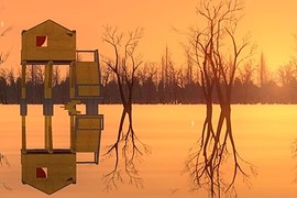 Gm_reflective_lake живописное место с реалистичной водой