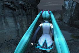 Miku Hatsune (vocaloid) Animation Hair