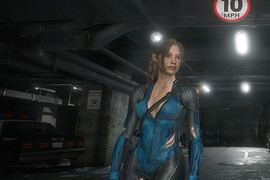 Claire in Jill's RE5 Battlesuit