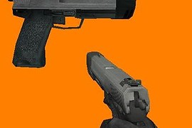 HL2 Pistol + Black DSS Skin + HEV 4
